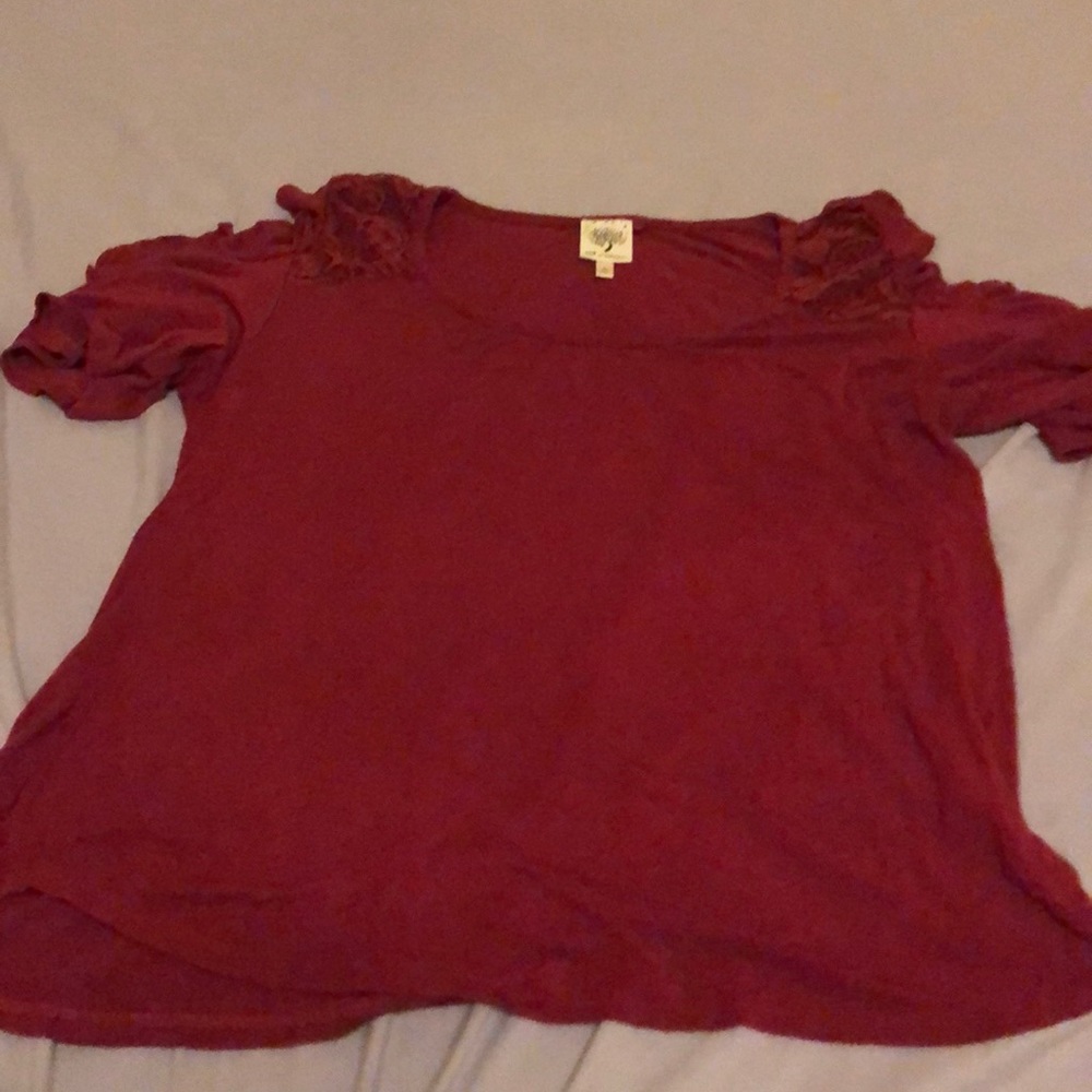Self Esteem shoulder cut top